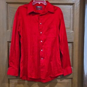 Murano Bright Red Long-Sleeve Dress Shirt